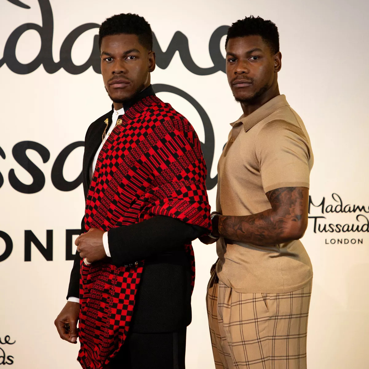 John Boyega an actor from Peckham standing next to his wax figure at Madam Tussauds | Madam Tussauds