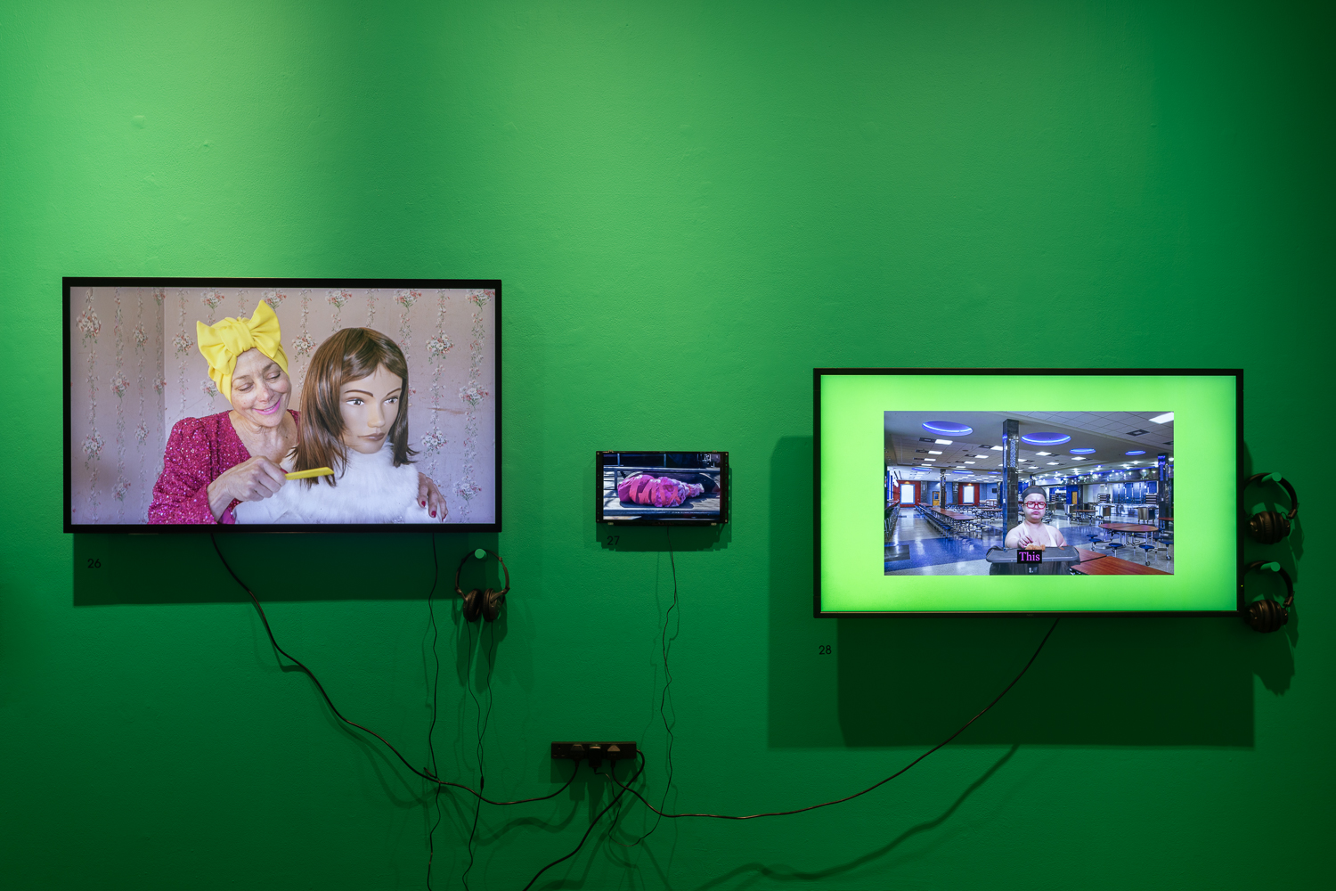 A collage featuring women in various poses, showcasing diverse styles and expressions. The images include individuals dressed in different outfits, highlighting their hair and facial features against a wall backdrop.