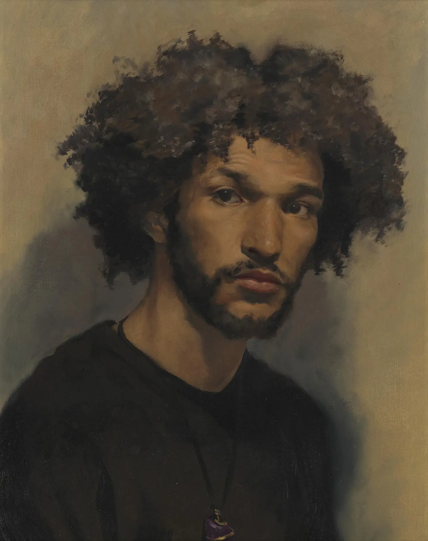 A portrait of a man with curly hair and a beard, depicted in a painting or sketch. | 2025 National Portrait Gallery