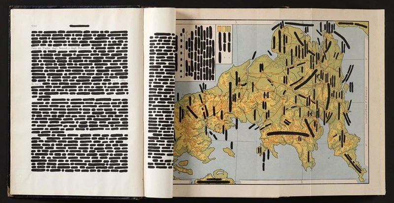A detailed ink drawing of a world map, featuring various countries and continents, with rich artistic elements.