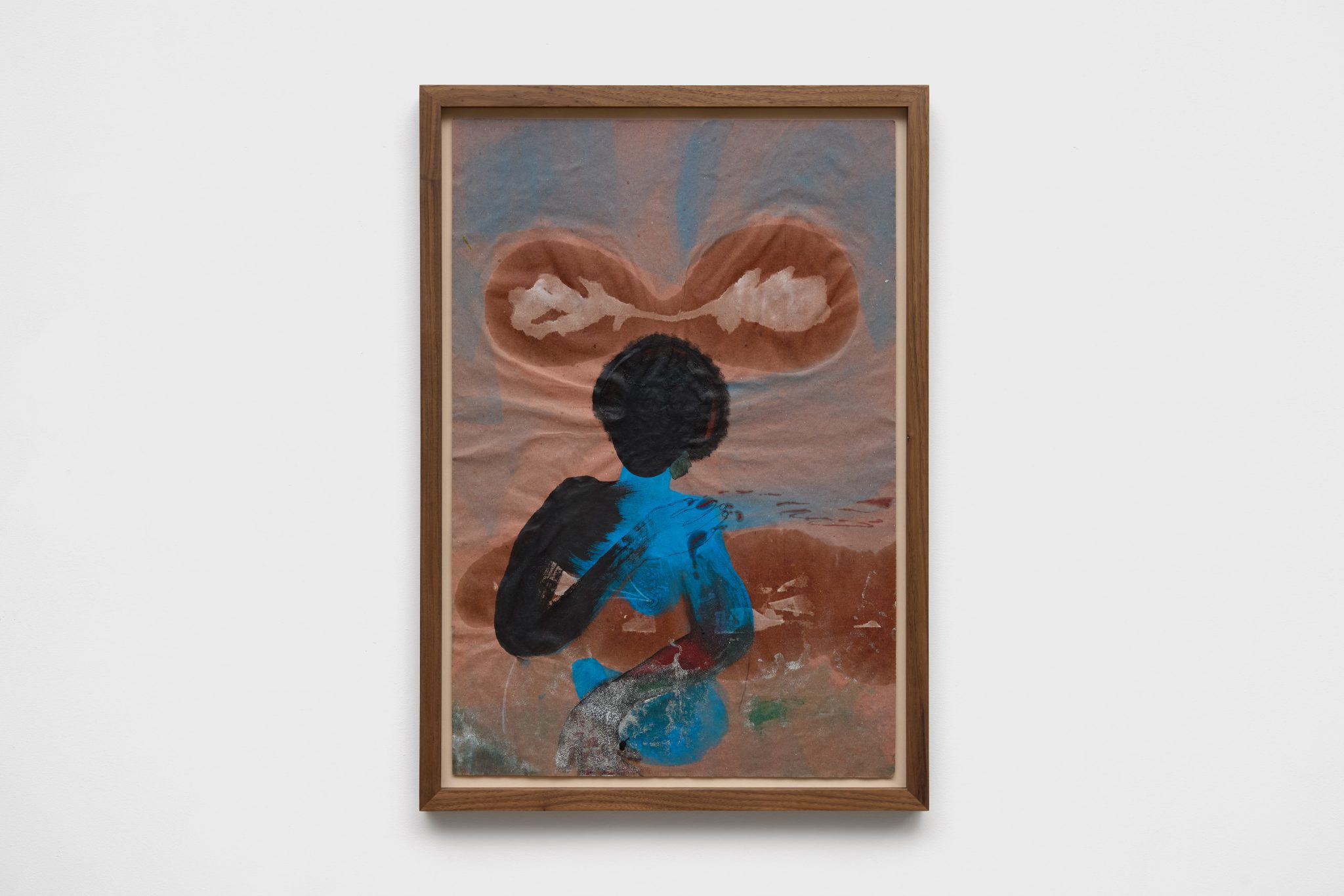 A framed painting hanging on a wall, showcasing visual arts in an indoor setting, likely within a museum.