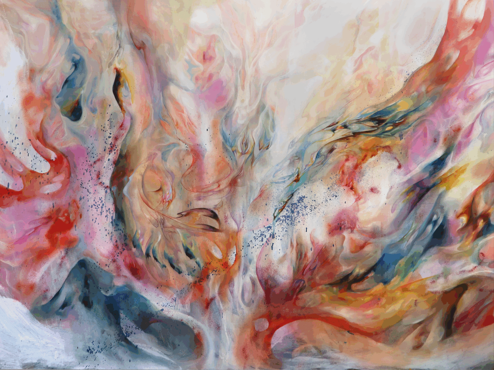 A bright, illuminated sign displays the repeated word "LOVE" in bold, black letters against a vibrant purple background. | 2026 Saatchi Gallery