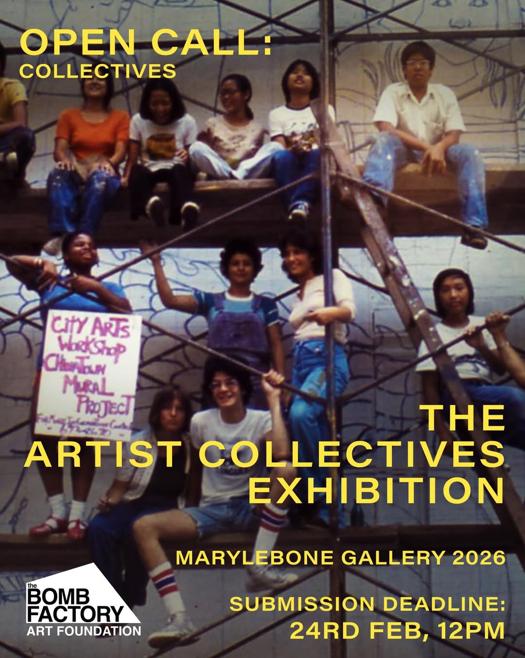Open call for artist collectives for the exhibition at Marylebone Gallery 2026. Submission deadline: 24th Feb, 12 PM.